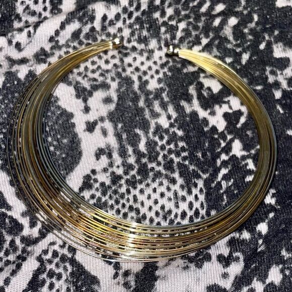 1960’s Mixed Metal Collar Choker Necklace - Picture 9 of 9